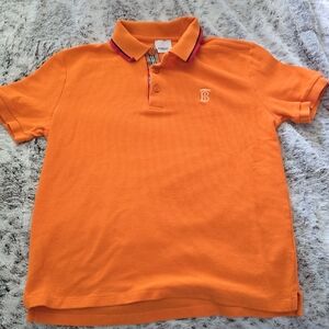 Mens sz M Burberry Orange Polo Shirt